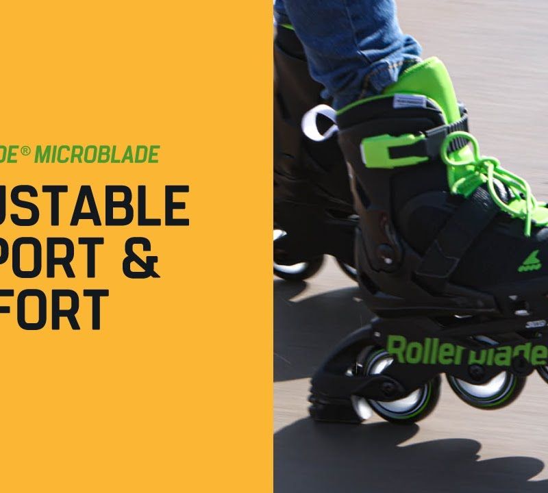 Роликові ковзани дитячі Rollerblade Microblade чорно-жовті7101700215 10