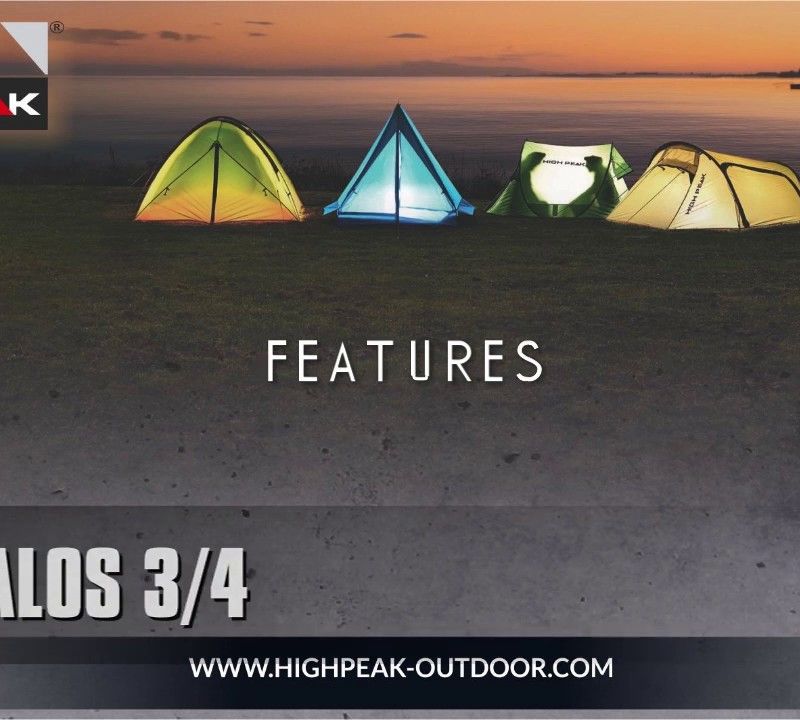 Намет кемпінговий для 4-х осіб High Peak Talos сіро-зелений 11510 11