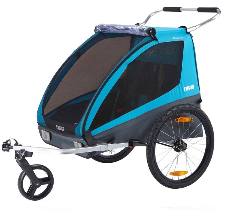 Причіп велосипедний двомісний  Thule Coaster XT Bike Trailer+Stroll зелений 10101820 11