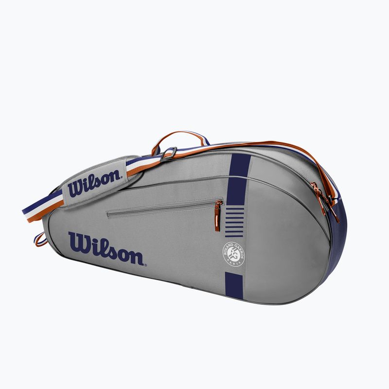 Сумка тенісна Wilson Team 3 Pack Rolland Garros сіра WR8019201001 12