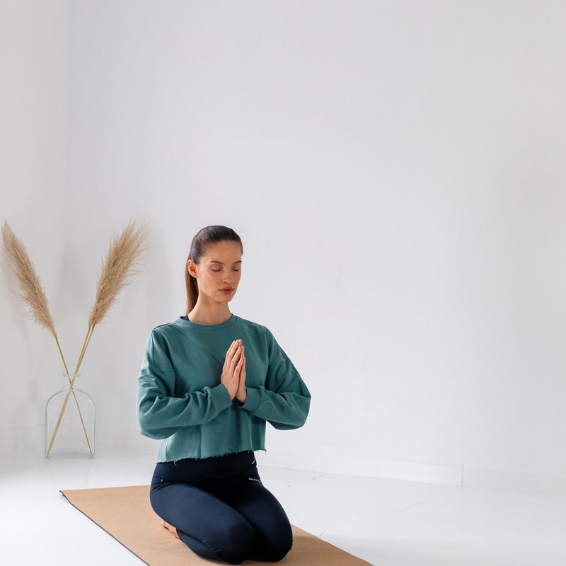 Килимок для йоги XTREXO корковий TPE 6 mm чорний YM-C01C 8