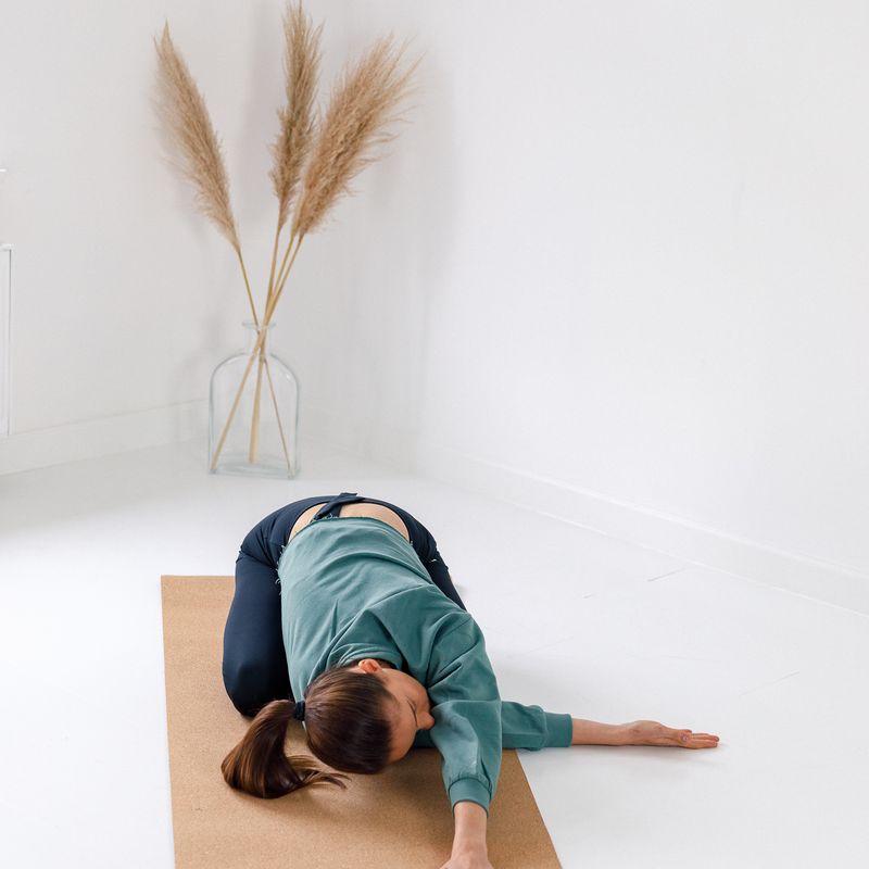 Килимок для йоги XTREXO корковий TPE 6 mm чорний YM-C01C 10