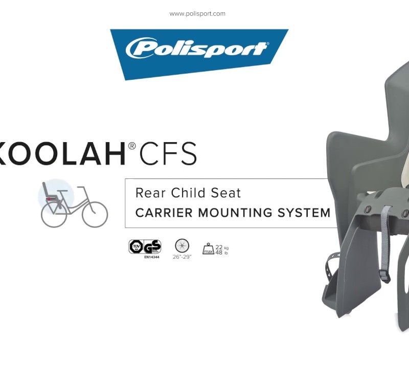 Крісло велосипедне дитяче на багажник Polisport Koolah CFS сіро-бежеве FO 8631500013 7