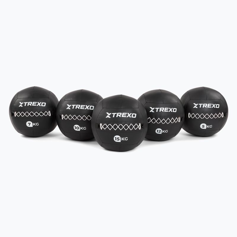 М'яч медичний TREXO Wall Ball 12 кг чорний 4