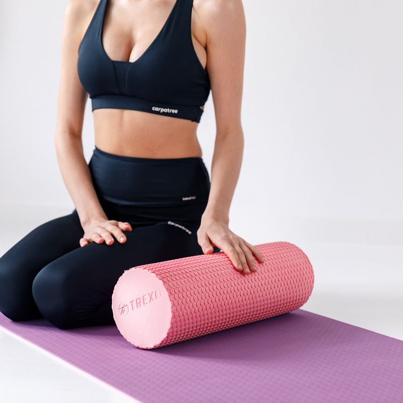 Ролик масажний XTREXO EVA рожевий MR-EV02C 15