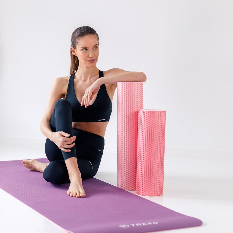 Ролик масажний XTREXO EVA рожевий MR-EV02C 16