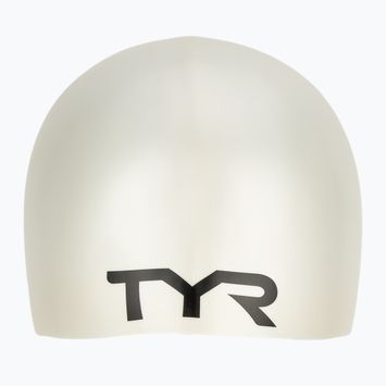 Шапочка для плавання дитяча TYR Wrinkle-Free Silicone white