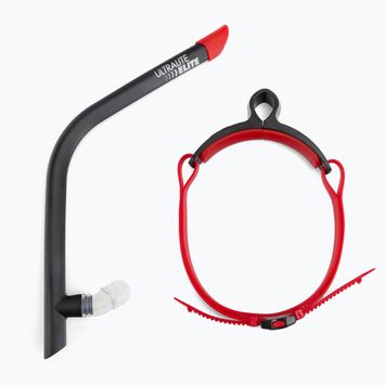Трубка для плавання фронтальна TYR Ultralite Snorkel Elite чорно-червона LSNKLELT_001