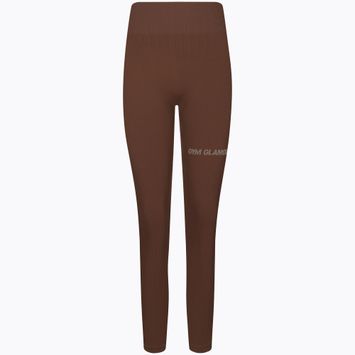 Легінси тренувальні жіночі Gym Glamour Push Up Chocolate 370