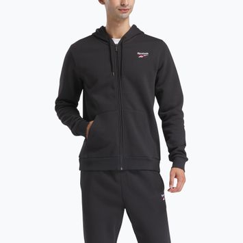 Кофта чоловіча Reebok Identity SL Fleece FZ black/white/vector red