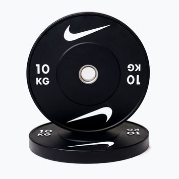 Диск Nike Strength Rubber Bumper Plates 10 кг black/white