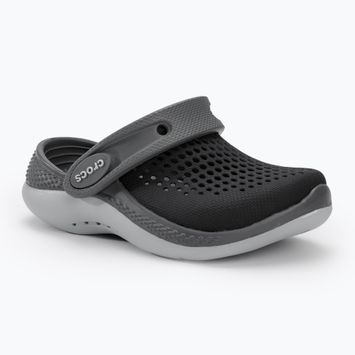 Дитячі шльопанці Crocs LiteRide 360 чорний / сланцевий сірий