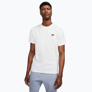 Футболка чоловіча Nike Sportswear Club white/black/university red