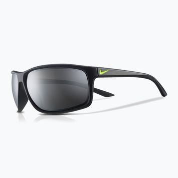 Чоловічі сонцезахисні окуляри Nike Adrenaline матові чорні/сірі з сріблястим дзеркалом