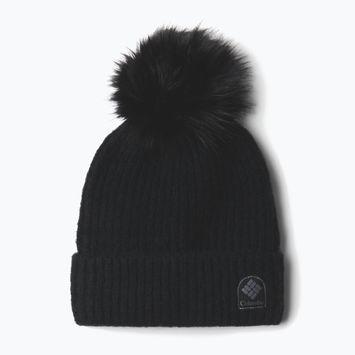 Шапка Columbia Winter Blur Pom Pom чорного кольору