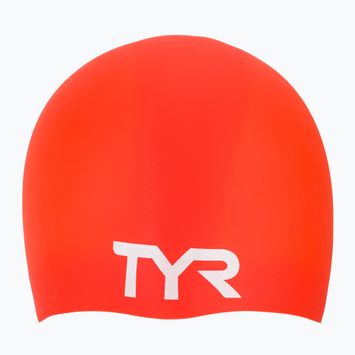 Шапочка для плавання TYR Wrinkle Free Silicone bright red