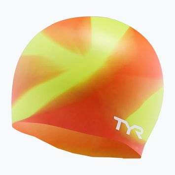 Шапочка для плавання дитяча TYR Tiedye Silicone Multicolor Jr lime/multi