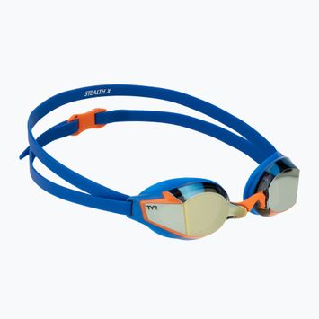 Окуляри для плавання TYR Stealth-X Performance Mirrored navy/gold