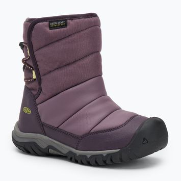 Черевики зимові дитячі KEEN Puffrider WP black plum/daiquiri green