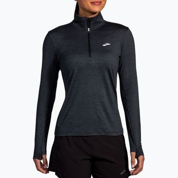 Лонгслів для бігу жіночий Brooks Dash 1/2 Zip 2.0 htr black