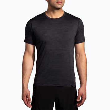 Чоловіча бігова сорочка Brooks Luxe htr глибокого чорного кольору