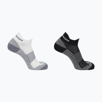 Шкарпетки для бігу Salomon Aero Ankle 2 пари black/white