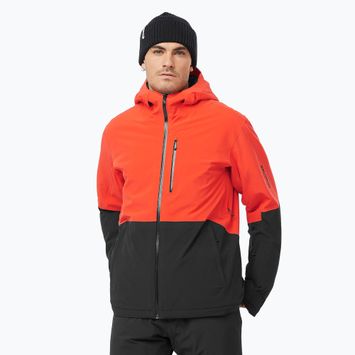 Куртка лижна чоловіча Salomon Highland cherry tomato/deep black