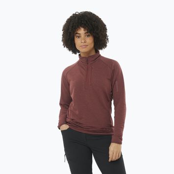 Кофта трекінгова жіноча Salomon Essential Lightwarm Hz rum raisin
