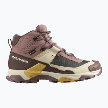 Жіночі трекінгові черевики Salomon X Ultra 5 MID GTX burdwood / French roast / ротанг