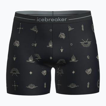Боксерки термічні icebreaker Merino150 Anatomica Boxers Explore More black/aop
