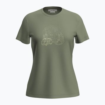 Футболка трекінгова жіноча icebreaker Merino 150 Tech Lite SS Tee Van Camp lichen