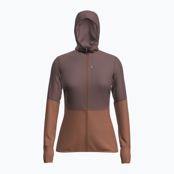 Кофта трекінгова жіноча icebreaker Merino 200 Realfleece Descender Zip Hoodie dusty clay