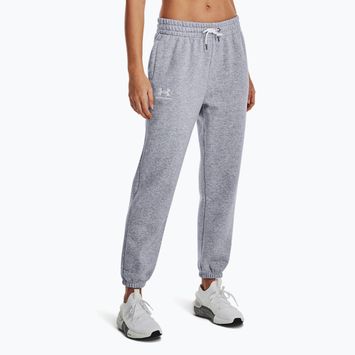 Штани для тренувань жіночі Under Armour Essential Fleece Joggers mod gray light heather/white