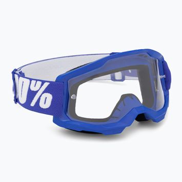 Окуляри велосипедні дитячі 100% Strata 2 Junior blue/clear
