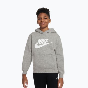 Кофта дитяча Nike Club Fleece Hoodie dark grey heather/white