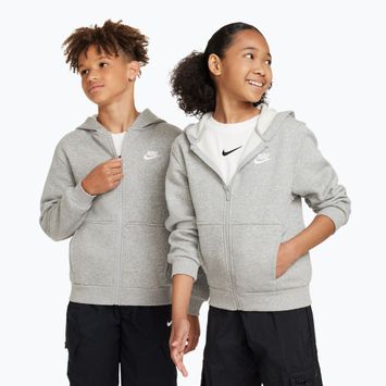 Кофта дитяча Nike Sportswear Club Fleece dark grey heather/base grey/white