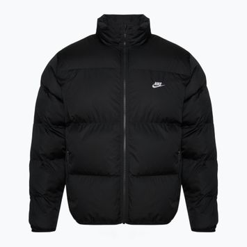 Чоловіча утеплена куртка Nike Sportswer Club Puffer чорний/білий