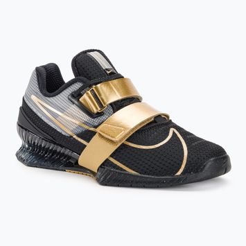 Кросівки для важкої атлетики Nike Romaleos 4 чорні / металізоване золото білі
