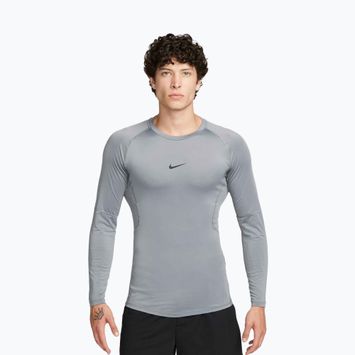 Лонгслів для тренувань чоловічий Nike Pro Dri-Fit Tight Fitness smoke grey/black