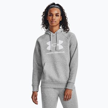 Кофта жіноча Under Armour Rival Fleece Big Logo Hoody mod gray light heather/white