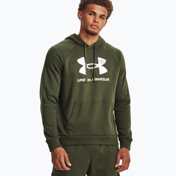 Кофта з капюшоном чоловіча Under Armour Rival Fleece Logo HD marine od green/white