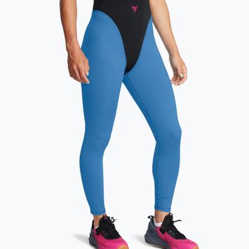 Легінси для тренувань жіночі Under Armour Project Rock LG Grind Ankle Leg black/viral blue/astro pink