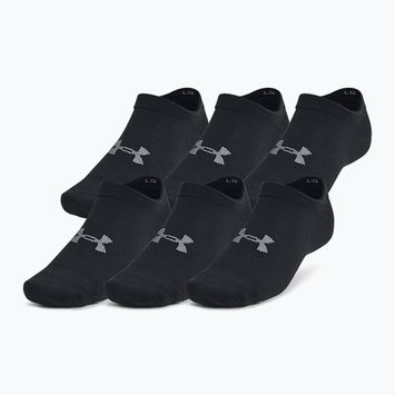 Шкарпетки для тренувань Under Armour Essential No Show 6 Pack black/black/castlerock