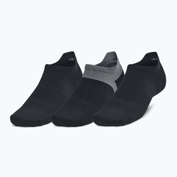 Шкарпетки для бігу чоловічі Under Armour Dry Run Lite No Show 3 пари black/black/reflective