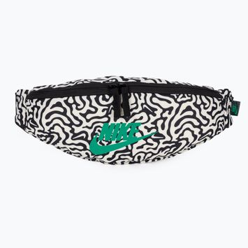 Сумка Nike Heritage Waistpack 3 л black/coconut milk/stadium green