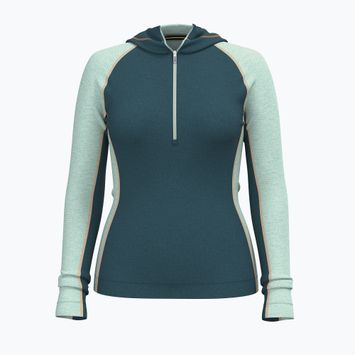 Кофта термічна жіноча Smartwool Classic Thermal Merino Base Layer 1/2 Zip Hoodie Boxed twilight/arctic green