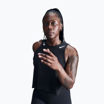 Футболка для бігу жіноча Nike AeroSwift Dri-Fit ADV Cropped Tank Top black/white