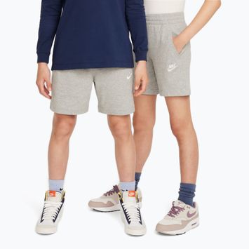 Шорти дитячі Nike Sportswear Club 6" dark grey heather/white