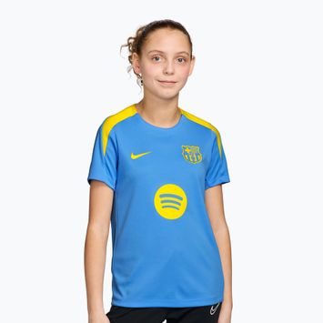 Футболка футбольна дитяча Nike FC Barcelona Strike SE Jr university blue/opti yellow