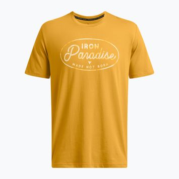 Футболка для тренувань чоловіча Under Armour Project Rock Made Not Born golden yellow/steeltown gold